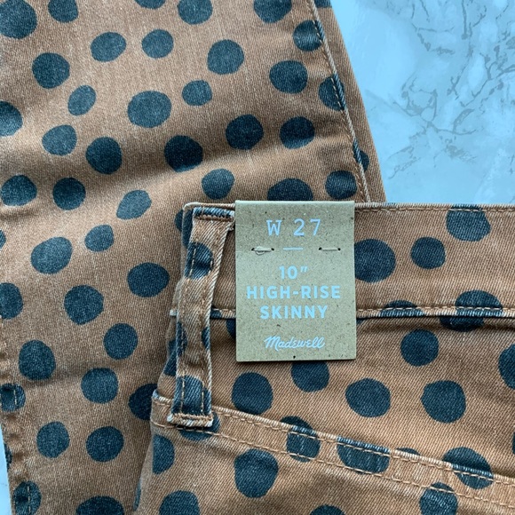 Madewell 10” High Rise Skinny Polka Dot Jeans - Picture 6 of 11